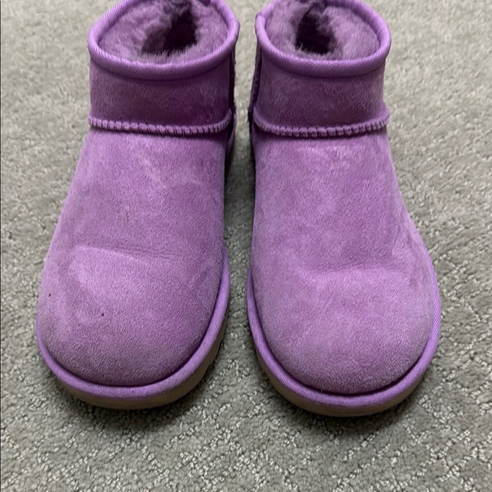 UGG Purple Suede Ankle Boots